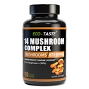14 Mushrooms תוסף 120 קפסולות - Immune System Booster & Nootropic Brain תוסף - עם אריה מאן, Reishi, Maitake, טורקיה Tail, Chaga Complex - Black Pepper for Absorption, 30% Beta-Glucancancancancan
