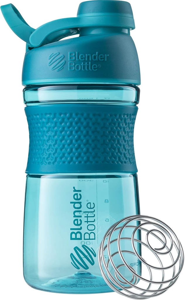 בלנדר בוטל 20oz SportMixer חלבונים Shaker Bottles, Black & Teal, Bundle של 2