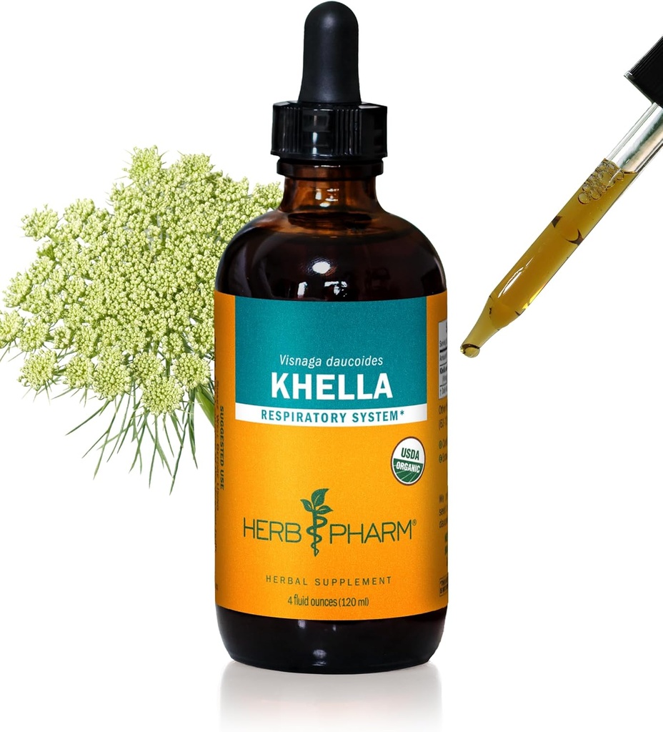 Herb Pharm Khella נוזל לחלץ תמיכה מערכת הנשימה - 4 Ounce