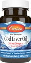 קרלסון - Cod Liver Oil Minis, 280 מ"ג אומגה 3s + ויטמינים A ו- D3, Norwegian, Wild Catch, Sustainably Sourced, 100 מיני Softgels