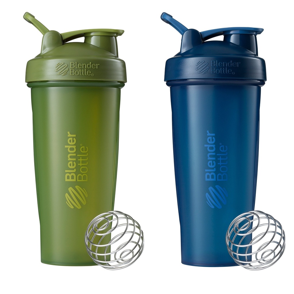 בלנדר בוטל קלאסי Shaker בקבוק מושלם עבור חלבונים שקד ו-Pre Workout, 28-Ounce (2 Pack), Moss וחיל הים