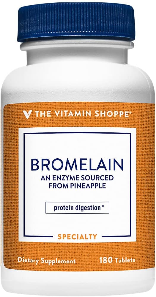 הוויטמין Shoppe Bromelain 500MG & 2,000 GDU, תומך בחלבון Digestperion & Absorption, Enzyme Sourced מ Pineapples (180 טבליות)