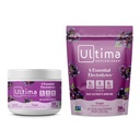 Ultima Replenisher Electrolyte אבקת לשתות Mix Bundle - סוכר חינם - Grape, 30 משרת Canister ו 20 Stickpacks - 6 אלקטרוליטים ומינרלים - Keto Friendly, טבעוני, non-GMO