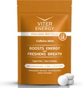 Viter Energy 40 מ"ג Caffeine Mints - סוכר חינם, ויטמין B, טבעוני, Boosts Fast Energyzed Alert Focus, Caffeinated Nootropic גלולות (Chocolate Mint Flavor, 8oz, Bulk Bag)