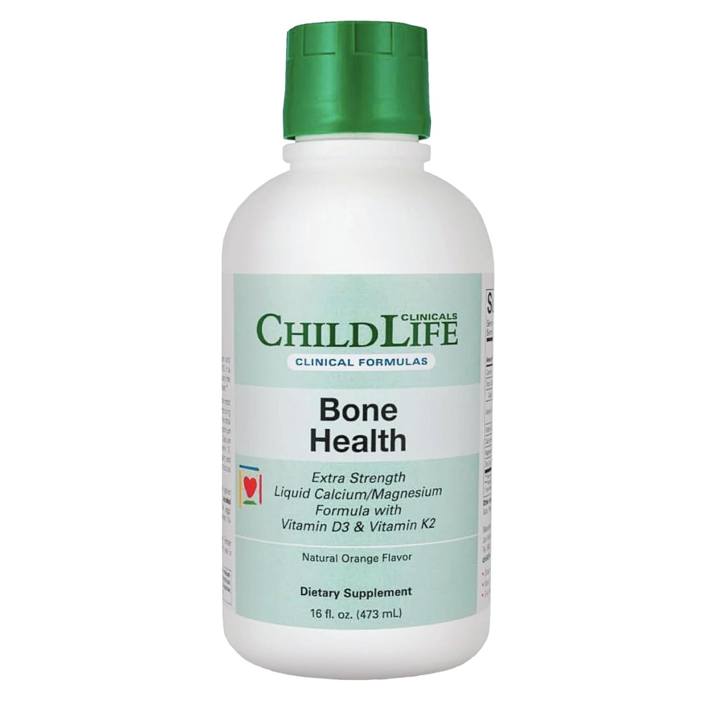 CHILDLIFE ESSENTIALS בריאות העצם - Baby Liquid Calcium, Kids Calcium נוזל w / Magnesium, Zinc, ויטמין D3, עבור תינוקות 6 חודשים ומעלה, טוילרים, ילדים - Orange Flavor, 16 oz (1 Pack)