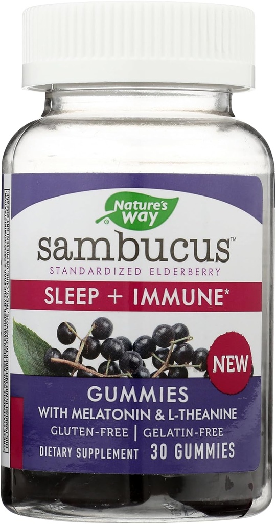 דרכו של הטבע Sambucus Elderberry Sleep + Immune Gummies, 30 Count