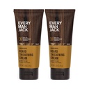 כל אדם ג'ק בירד מקלינג קרם - מחזק, Thickens, Nourishes Beard - Light Sandalwood Scent - מיוצר עם חומרים דרמטיים כמו ביוטין, ויטמין B6, חלבון סויה - 2.8oz - 2 Pack Packalwood Scent - 2 Pack