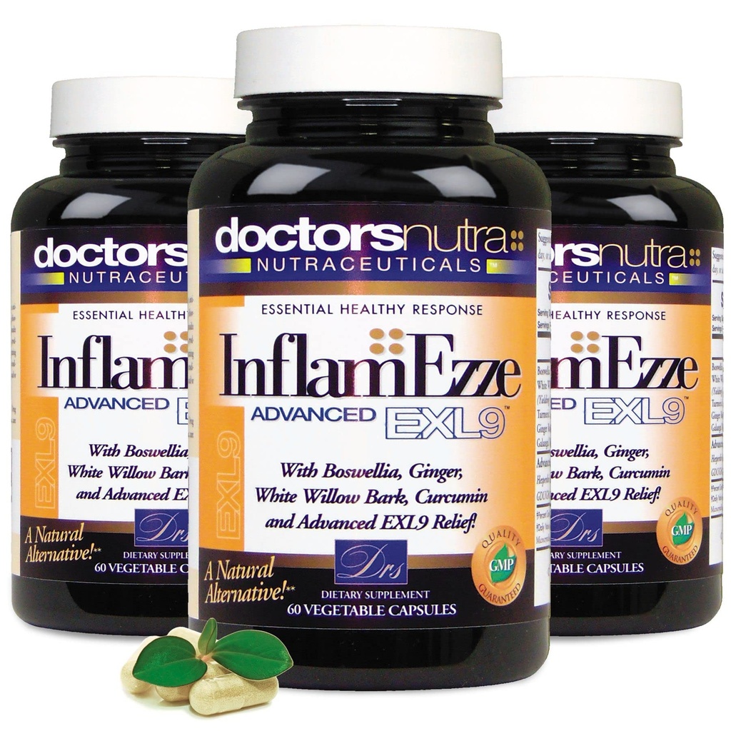 (Pack of 3 InflamEzze - Total 180 קפסולות הרוזן)