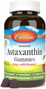 קרלסון - Astaxanthin Gummies, עם ויטמין C, Immune Support, Antioxidant, Heart Health, non-GMO, Cherry Flavor, 90 חניכיים צמחוניות