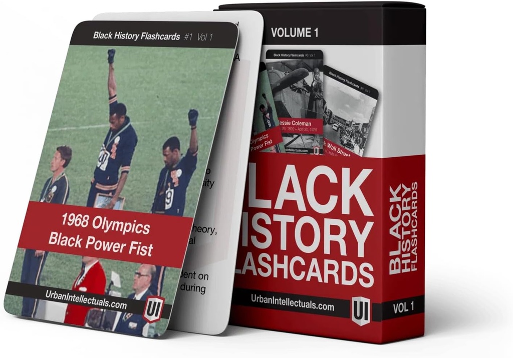 Urban Intellectuals Black History Flashcards - Volume 1 Famous Black Cultural Holiday Trivia