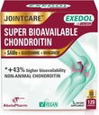 Exedol Bioavailable Glucosamine Chondroitin, תוספת תמיכה טבעונית לתפקוד משותף משופר, Cartilage Health, Connective Tissue and Bone Health - 120 קפסולות