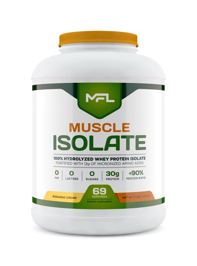 MFL 100% Isolate חלבון l 30g של חלבון l 12g Amino Acids l Keto Friendly l Low carbs l 5 lbs.