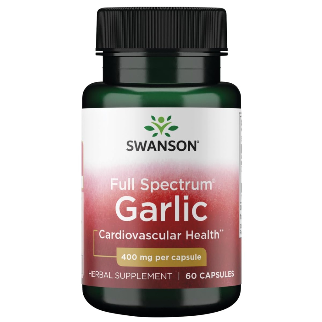 Swanson Full Spectrum Garlic (Cloves) 400 מיליגרם 60 קפסולות