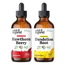 Wild & אורגני הותורן ברי Tincture 4 fl oz & Dandelion Root Tincture 4