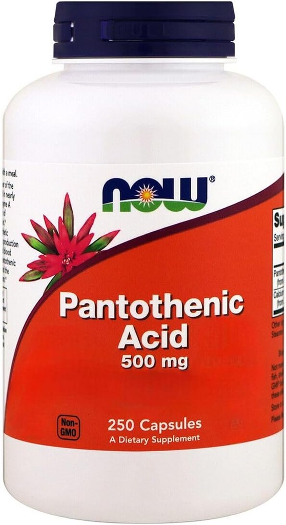 Now Foods, Pantothenic Acid, 500 מ"ג, 250 קפסולות