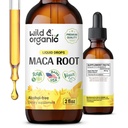 Wild & Organic Maca Root Drops for Women & Men - Mood, Focus, Active Lifestyle - פרואני Maca תוסף - טבעוני, סוכר ואלכוהול חינם טינקטורה - 2 fl oz