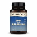 Dr. Mercola Zinc Plus Selenium - מינרלים תערובת תוסף - עבור Immune, Brain & Respiratory Support - מכיל Zinc Glycinate Chelate & Copper - GMO-Free & Gluten-Free - 30 קפסולות (30 משרתים)