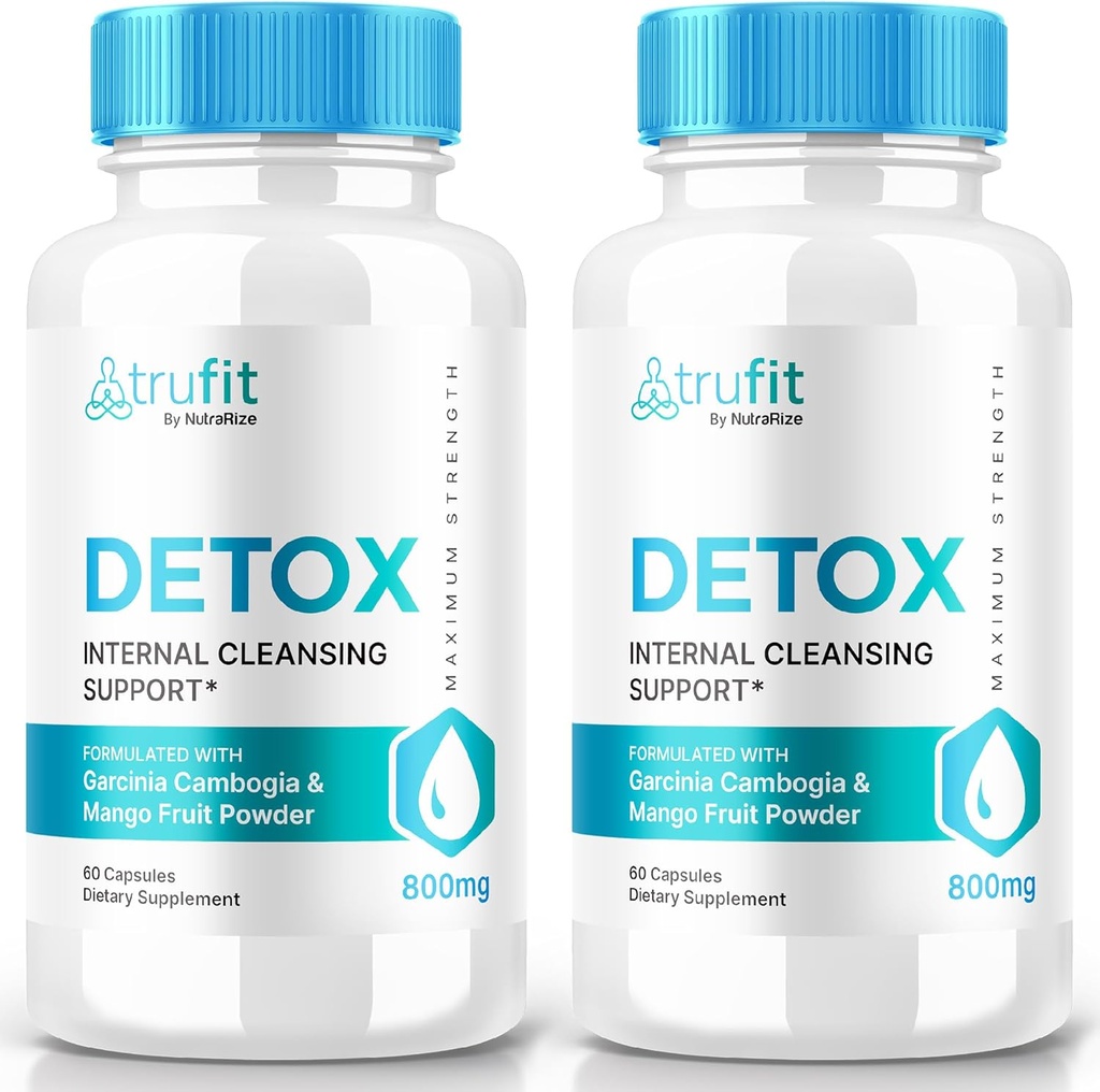 (2 Pack) TRUFlT Detox Pills, TRUFlT Keto כמוסות - פורמולה מתקדמת לתמיכה ניקוי פנימי, תוסף TRU-FlT Keto ACV, Keto ויטמינים, TRUFlT Keto Nutrition, TRU FlT אבקה (120 קפסולות)