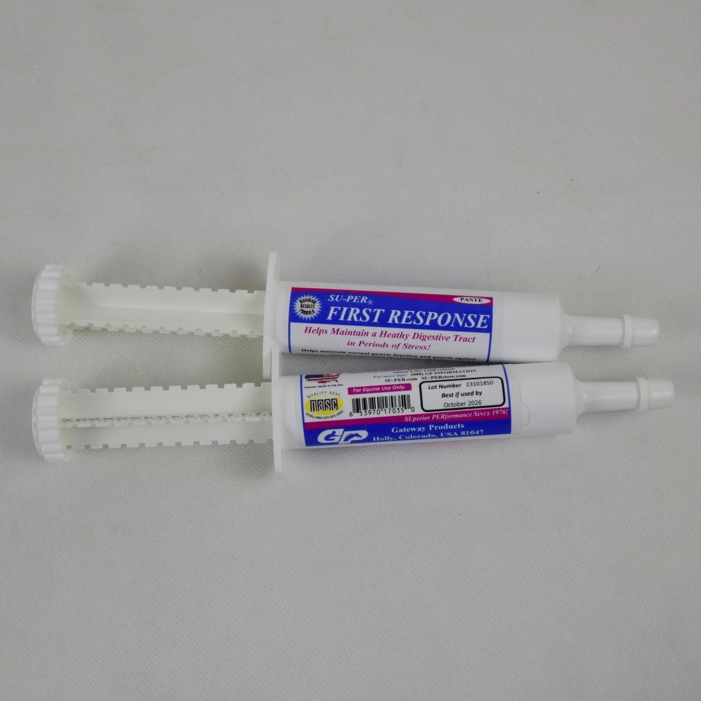 SU-PER First Response Equine Prebiotics Paste - תוספת של סוס לטריקט בריא - Prebiotics, B ויטמינים & Digestive Enzymes - 80CC, (2 Pack)
