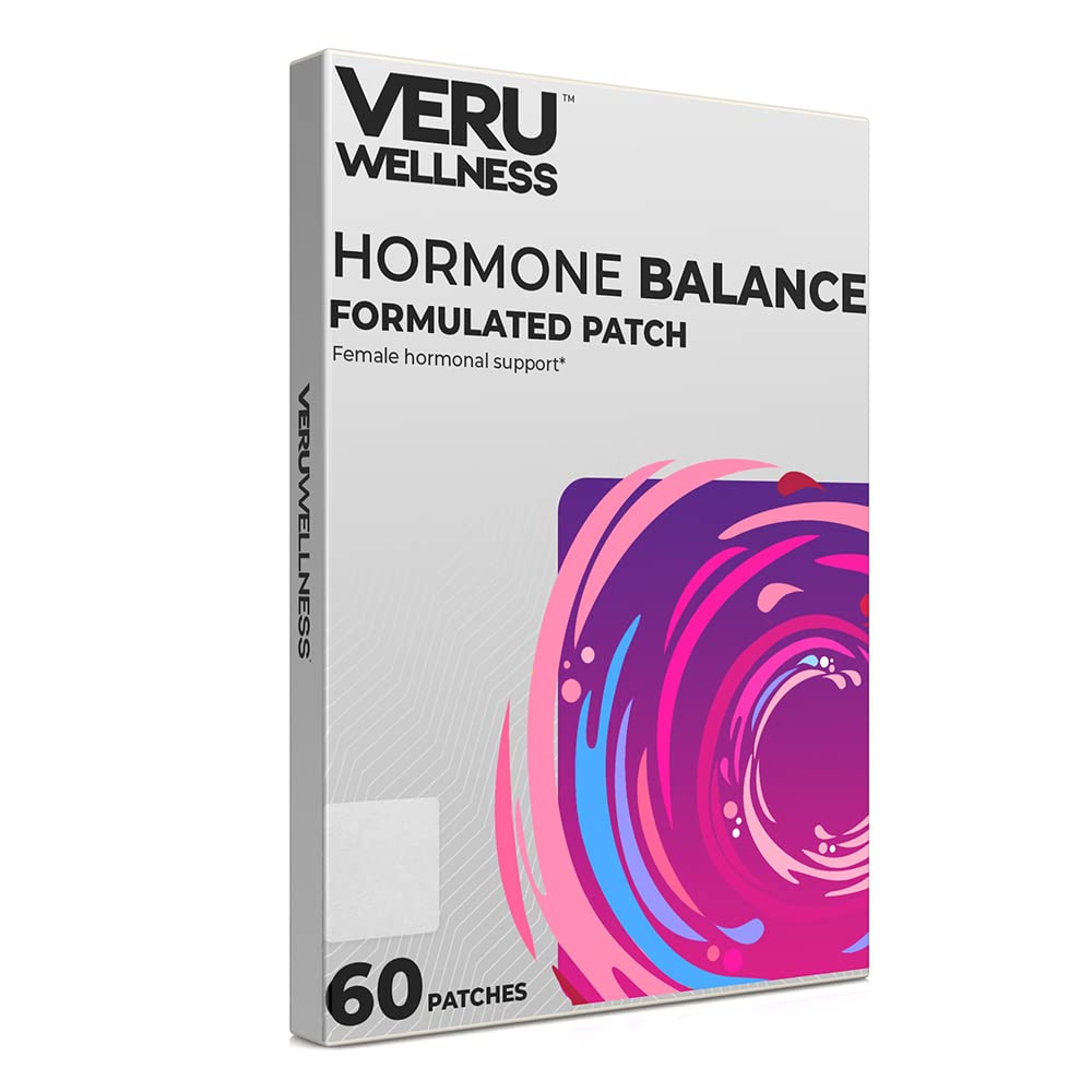 Veru Wellness הורמון איזון Myo Inositol & D-Chiro Inositol Patch - Ovarian, Mensural & Mood תמיכה לנשים (60 פטך)