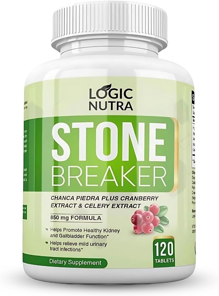 Chanca Piedra Kidney Stone Breaker 120 טבליות 800 מ"ג - כוח מקסימלי עבור Gallbladder & Urinary ניקויse עם Phyllantus נירורי, Celery Seed לחלץ & Cranberry לחלץ
