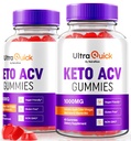(2 Pack) Ultra Quick Keto ACV Gummies, UltraQuick Keto+ACV תמיכה במשקל, Premium Keto Plus ACV פורמולה, Apple Cider Vinegar, ביקורות Gomitas הרשמי (120 חניכיים)