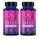 Flow and Glow Natural Balance for Women - PMS & Menopause הקלה עבור Cramps, Mood Swings & Night Sweats with Donq Quai & Black Cohosh for Menopause - 60 קפסולות טבעוניות (2 Pack)