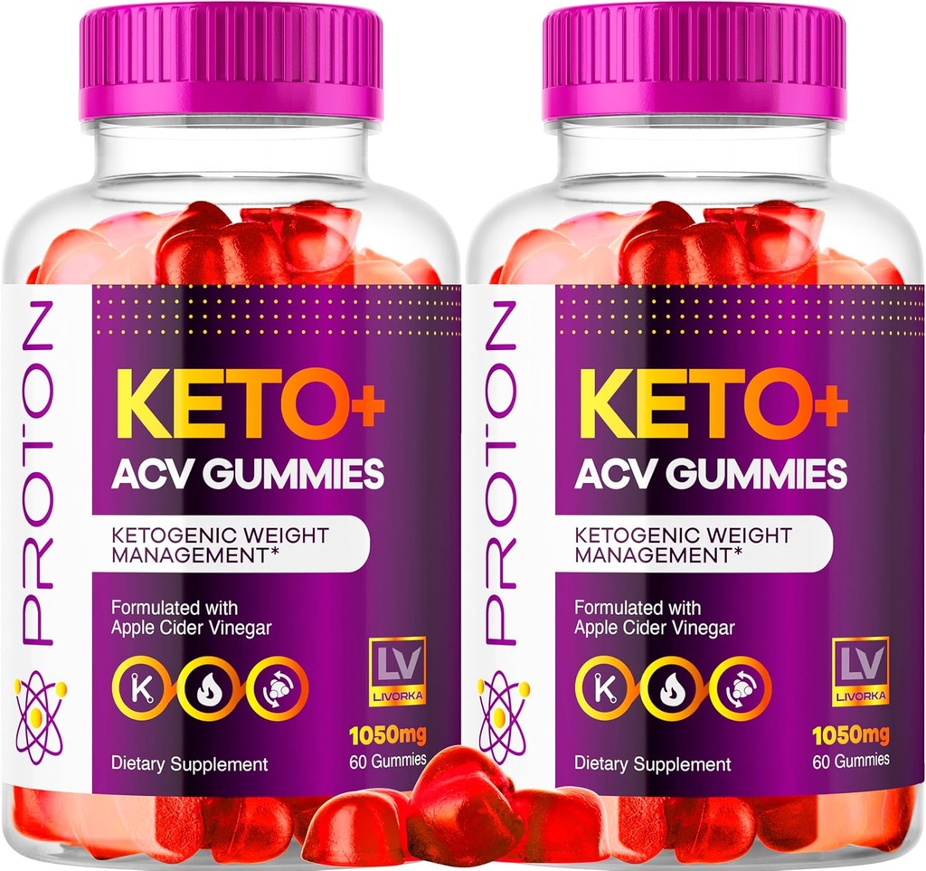 (2 Pack) Proton Keto ACV Gummies, Proton Keto Plus ACVmies GumMG, Proton Keto, Keto ACV Gummies Advanced Proton Apple Cider Vinegar Support, Proton Keto ACV חניכיים ביקורות, 120 חניכיים