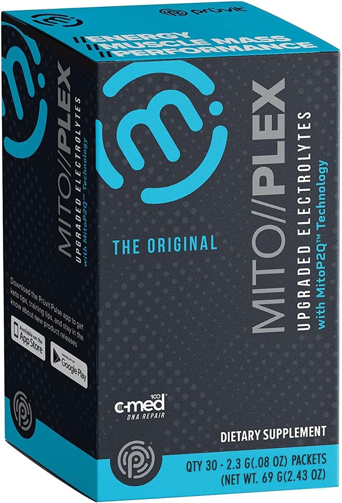Pruvit MITO / PLEX שדרג אלקטרוליטים עם MitoP2Q טכנולוגיה - MITO / PLEX תוסף עם Ketones טיפולי טהור עבור גידול עצמות, אנרגיה Boost, מערכת החיסון