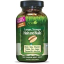 Irwin Naturals Longer, Stronger Hair and Nails - 120 נוזל Softgels - מקדם Vibrant Shine Texture & Power - 60 המשרתים מלאים