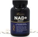 תוספי מזון ללא גיל NAD+ עבור נשים וגברים | 300 מ"ג Nicotinamide Riboside Chloride | תוספת תזונתית עבור Anti-Aging | תמיכה באנרגיה, מיקוד, Stamina, Fat Metabolism & פונקציונליות קוגניטיבית - 90 קפסולות