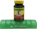 ויטמין עמק האביב E Dietary תוסף, 180 מ"ג, 100 Count with Complimentary Grafton Way PillPSKer