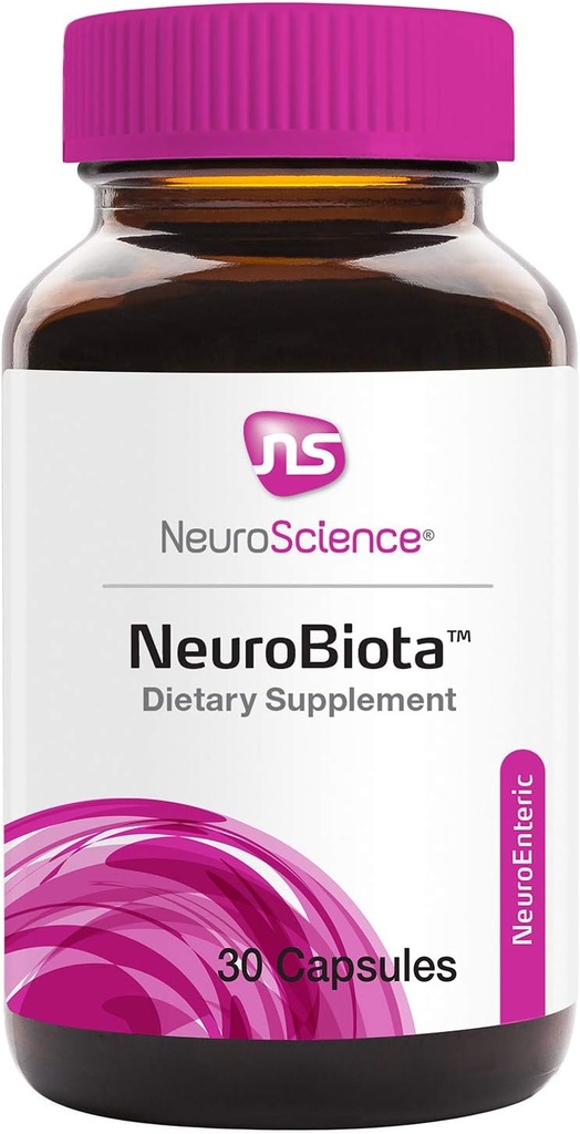 NeuroScience Mood Probiotic for Women & Men - NeuroBiota Mood Support Supplement with Probiotics for Digestive Health, Immune Support & Healthy GABA Activity - Nourish the Gut-Brain הציר (30 קפסולות)