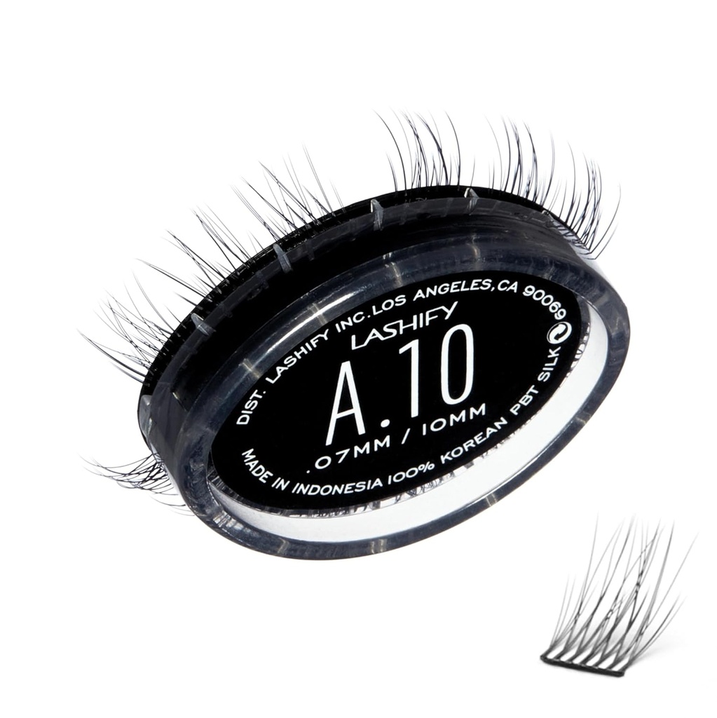 Lashify Ampl 10mm Gossamer Eyelashs Refill, שחור, קל כוזב טיפות עבור מראה טבעי