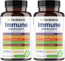 מרפא 10 ב 1 Immune תמיכה תוספת Booster עם Elderberry, Zinc, Echinacea, Turmeric, Lactobacillus Acidophilus, עבור מבוגרים (2 Pack)