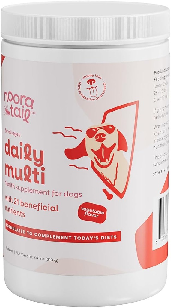 21-in-1 ויטמינים לכלבים ותוספים עם Glucosamine & Chondroitin, Natural Daily Multivitamin Chewable לכלבים, Puppy ויטמינים בריאות-Skin-Immunity-Gut Digestion-Joint-Heart, 60 PCs