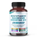 Benfotiamine עם Magnesium & Coenzyme Q10 - תמיכה בריאות עצבית, בריאות סלולרית ועין - Made בארה"ב - 150 קפסולות