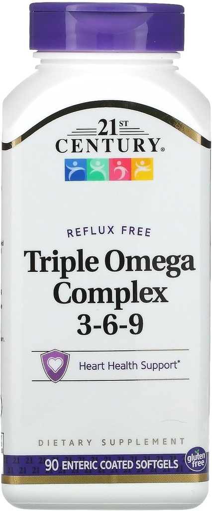 21stמיזוג אומגה 3-6-9 Complex ENTERIC Coated 90 Softgels