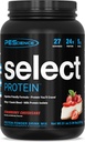 PEScience בחר אבקת חלבון, Whey ו- Casein בלגן, אבקת חלבון נקייה לנשים וגברים, קלוריות נמוכה, פחמימות נמוכות, Keto Friendly, Gluten Free, Strawberry Cheese, 27 משרתים