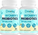 120 מיליארד CFU Probiotic - Menopause תומך Probiotics עבור נשים, Natural Menopause תוספת פרוביוטית עבור Hot Flashes Night Sweats Mood Swings הורמון איזון Gut & Immune בריאות 120 Caps