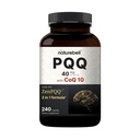 NatureBell PQQ 40 מ"ג פרי לשרת עם CoQ10, 240 קפסולות | Active Pyrroloquinoline Quinone, Highly Bioavailable ZenPQ+ Formula - מקדם את הלב, המוח, ומיוכונלד בריאות - non-GMOMO