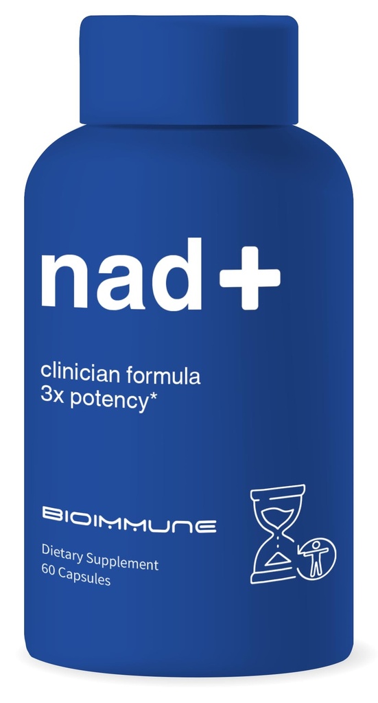 BioImmune NAD+ Supplement. Exclusive Formula w/Patent Pending RiboYOUNG™. Nicotinamide Riboside, Quercetin, Resveratrol, Betaine NRF2 Activator. Anti Aging True NAD Supplement