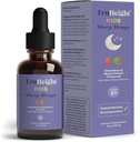 TruHeight Kids Sleep Tincture Ages 2+ (Watermelon Flavor) - תינוקות, טודלרים וילדים טבעיים Sleep Aid - Baby, Toddler, Child Melatonin 2 Year Old+ - ויטמין B6, Riboflavin, Zinc, Copper, Lemonm Balm, Balm