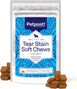 Petpost Tear Stain Remover Soft Chews for Dogs | 90 Count Chicken Flavor Dog Tear Stain Support Supplement