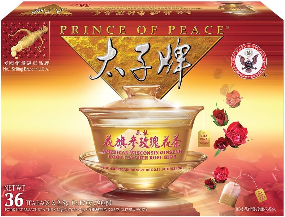הנסיך של Peace ®American גינזנג רוז תה (36 sachets)