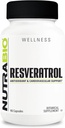 NutraBio Resveratrol תוסף, 500 מ"ג - Antioxidant טבעי לעזור להילחם רדיקלים חופשיים ולתמוך בהזדקנות בריאה, 90 קפסולות