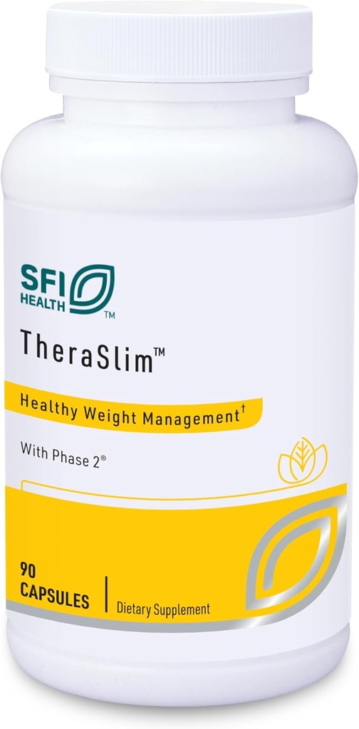Klaire Labs SFI Health Theraslim - שלב 2 Carb Controller Formula with White Bean Extract to Help Block Starches & Carb Calories (90 קפסולות)