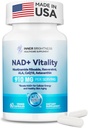 NAD+ Supplement for Women, with 900MG Nicotinamide Riboside (NR), Resveratrol, CoQ10, Alpha-Lipoic Acid, Astaxanthin - Supports Cellular Energy & Repair, Healthy Aging - 60 Vegetarian Capsules