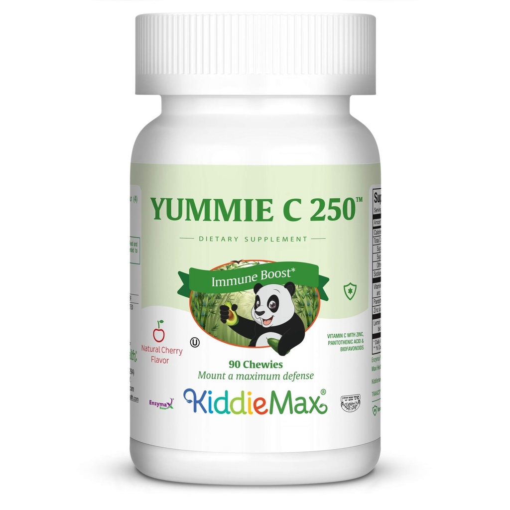 Maxi Health Vitmain C עם Zinc Immune Booster - 90 טבליות Chewable